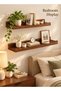 LOOPITYS Floating Shelves for Wall, Wall Shelves for Decor Storage Set of 2, Wall Mounted Wood Shelf - 2