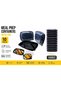 Food Containers with Lids, 10 Piece Set, 1500cc, BPA-Free, Microwave & Freezer Safe, Black Food Storage Containers with Clear Lids, Reusable, 2 Portion Control, Leak-Proof, Durable