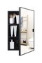 WALALLA Non-Recessed Medicine Cabinet, Matte Black Aluminum Bathroom Mirror with Storage 65x50cm, Wa - 2