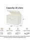 Hanayo Large Storage Bins with Lids, Pack of 2 Closet Storage Boxes for Shelves, Decorative Wardrobe - 5