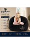 COMFY CLASSIC BEAN BAG VELVET BLACK XL WITH VIRGIN BEANS FILLING