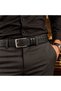 Yts Leather Men's Genuine Manda Leather Belt – Woven Pattern Printed, Classic Metal Buckle - 2