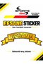 Sassy Yellow Ribbon Design Car Window Sticker
