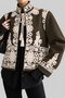 Hakim Collar Embroidered Gabardine Jacket - 4