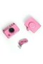 VKL Camera Case Compatible with Fujifilm Instax Mini EVO, rose pink Protective Bag with Shoulder Str - 2