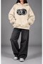 Women's Oversize 3 Thread Printed Sweatshirt Premium Quality Fabric Thick Hooded Hoodie