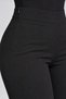 Black High-Slit Detailed Slim Fit Capri Pants |   Mks6611780-1 - 4