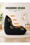 Bean Bag Chair for Adults, Lazy Floor Sofa Couch - Adult Size with Soft Waterproof Fabric for Living - 2