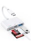 QIRG USB C SD Card Reader with USB 3.0 Port & Charging Port, 4-in-1 USB Type C to Micro SD/SD Card R