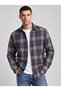 Navy Blue Camel Slimfit Lumberjack Men's Shirt - 3