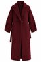 Burgundy Olaf Wool Coat with Belt Detail - 2Y509030