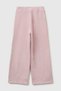 Girl's dusty rose plain palazzo pants with logo embroidered on the back - 2