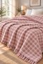 Valeria Cotton Fringed Tv Blanket 180X220Cm 5 Different Colors |   Cotton Blanket |   Powder - 6