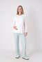 Women's Maternity & Postpartum Pajama Set with Hidden Layers and Nursing Compartment, Adjustable Waist, Lace-Up Ribbed Camisole Top and Bottom Set