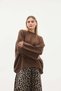 Women's Casual Knitted Crew Neck Oversize Sweater - 2