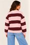 Women's Oysho Fabric Striped Oversize Sweatshirt Cty-Çtn-29894 - 3