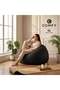 COMFY PVC BLACK LARGE BEAN BAG WITH VIRGIN BEANS FILLER