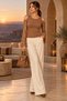 Women's Off-Shoulder Long Spanish Lace Sleeve Round Neck Viscose Blouse - Timeless Elegance and Feminine Chic - 4