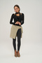 Essential Black Blouse with Gathered Bust Detail - 2
