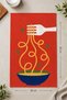 Ramen Patterned Dish Drying Towel 35X50 cm Cotton Patterned Kitchen Cloth - 4
