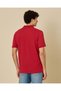 Men Red Basic Polo Shirt - 3