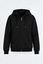 Boy's Black Basic Hooded 3 Thread Ribbed Cardigan 25060 - 5