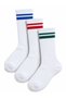 Kids Crew Socks 3 Pack - Cotton Blend Striped Athletic Socks for Boys & Girls | Best Price UAE