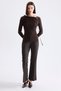 Boat Neck Accessory Knitwear Sweater 15339 - 2