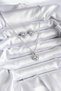 316L Steel Chain Silver Color Zircon Stone Model Women's Necklace Earring Set - 2