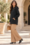 Women's Long Sleeve Asymmetrical Hooded Button Detail Waffle Blouse with Kangaroo Pocket - Sporty Style and Casual Comfort - 4