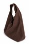 Suede Hobo Bag Brown - 5