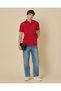 Men Red Basic Polo Shirt - 2
