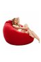 Comfy Classic Pvc Leather Red Bean Bag With Bouncy Beans Filling -Large