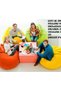 COMFY PACK OF 4 BEAN BAG COVERS WITHOUT FILLING YELLOW ( 2) ORANGE (1) GREEN (1) - 2