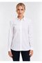 Women's White Long Sleeve Slim Shirt. - 3