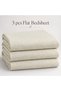 Turkish Style King Size Flat Bedsheet Set, 3 Pieces, 260 x 240 cm, 1 Flat Sheet and 2 Pillowcases (Butter Cream and White) - 6