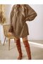 Pulover oversize, maro