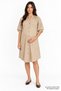 Hakim Collar Balloon Sleeves Front Button Regular Maternity Dress