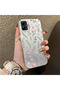 Samsung Galaxy A05 Compatible Pink Branch Flower Case, Shockproof Silicone, Stylish