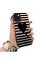 iPhone 12 Pro Max Compatible Striped Black Case, Shock-Resistant Silicone, Stylish - 2