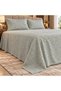 Turkish Style King Size Flat Bedsheet Set, 3 Pieces, 260 x 240 cm, 1 Flat Sheet and 2 Pillowcases (Soft Grey) - 2
