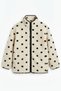 Navy Blue/Ecru - Polka Dot Zipper Jacket Navy Blue/Ecru