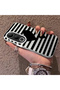 Vivo V50 Lite 4G/5G Compatible Striped Black Case, Shockproof Silicone, Stylish
