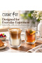 150ml Istikan with Handle Double Wall Borosilicate Glass Cups, Set of 2, Clear - 5