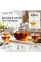 Glass Teapot with Filter, 850 ml Capacity, Transparent - 4