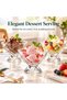 140ml Transparent Glass Dessert Bowls, Set of 6 - 2