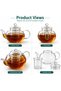 Glass Teapot with Filter, 850 ml Capacity, Transparent - 7