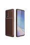 Oppo Reno 5 Pro Case Auto Focus Carbon Cover - Brown