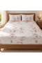 Turkish Style King Size Flat Bedsheet Set, 3 Pieces, 260 x 240 cm, 1 Flat Sheet and 2 Pillowcases (Ivory with Blush Pink) - 3