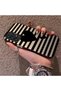 Samsung Galaxy A33 Compatible Striped Black Case, Shockproof Silicone, Stylish